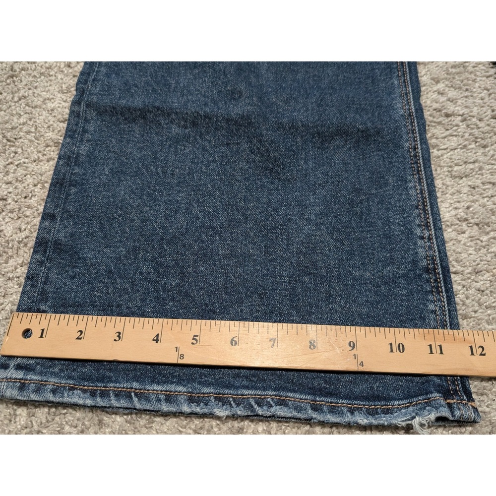 American Eagle Jeans Womens 10 Blue Wide Leg High Rise Baggy Dark Wash Denim - Picture 2 of 9